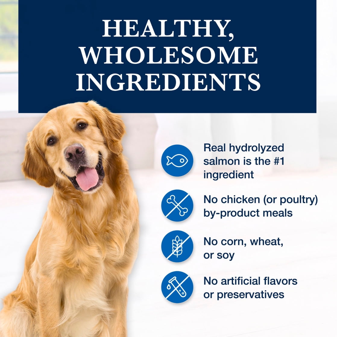 Blue Buffalo Veterinary Diet HF Hydrolyzed Food Intolerance Dry Dog Food, Salmon, 22-lb. Bag