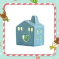 thumbnail image 6 of Christmas Village House Ceramic Porcelain LED Lighted Hollow Out Decor for Winter Farmhouse Tabletop Home, 6 of 9