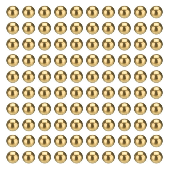 Uxcell 100 Pcs Bearing Balls, 5mm Diameter Precision Solid Brass Bearing Balls Industrial Brass Ball Spheres for Machinery, Automotive, and DIY
