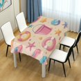 thumbnail image 4 of Yayeee Tablecloths 60" x 108" Rectangle Wrinkle Resistant Party Table Cover, Blue Beach Toys Pattern, 4 of 8