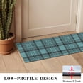 thumbnail image 3 of Blue and Black Checkered Pattern Washable Non Slip Indoor Door Mat, Decorative Entry Rug for Entrance, Bedroom, Kitchen, Bathroom, 16"x47", 3 of 6