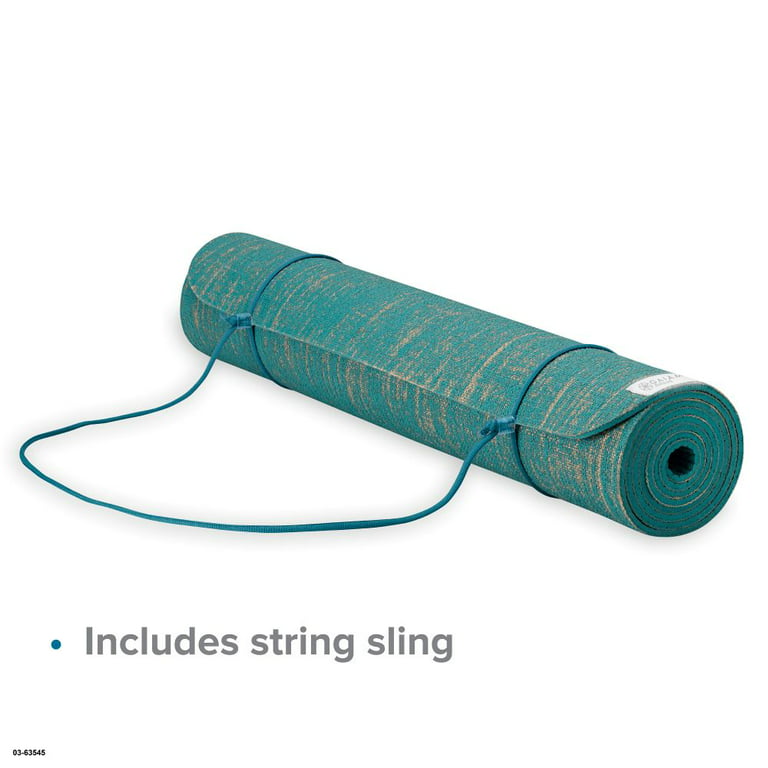 Evolve by Gaiam Jute Yoga Mat, Teal, 5mm Thick