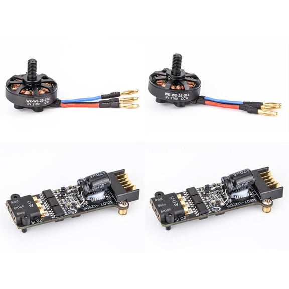 HobbyFlip CW CCW Brushless ESC Speed Controllers and Motors Compatible with Walkera Runner 250 Racer