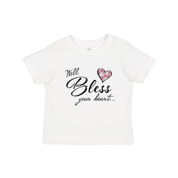 Inktastic Well Bless Your Heart with Floral Print Boys or Girls Toddler T-Shirt