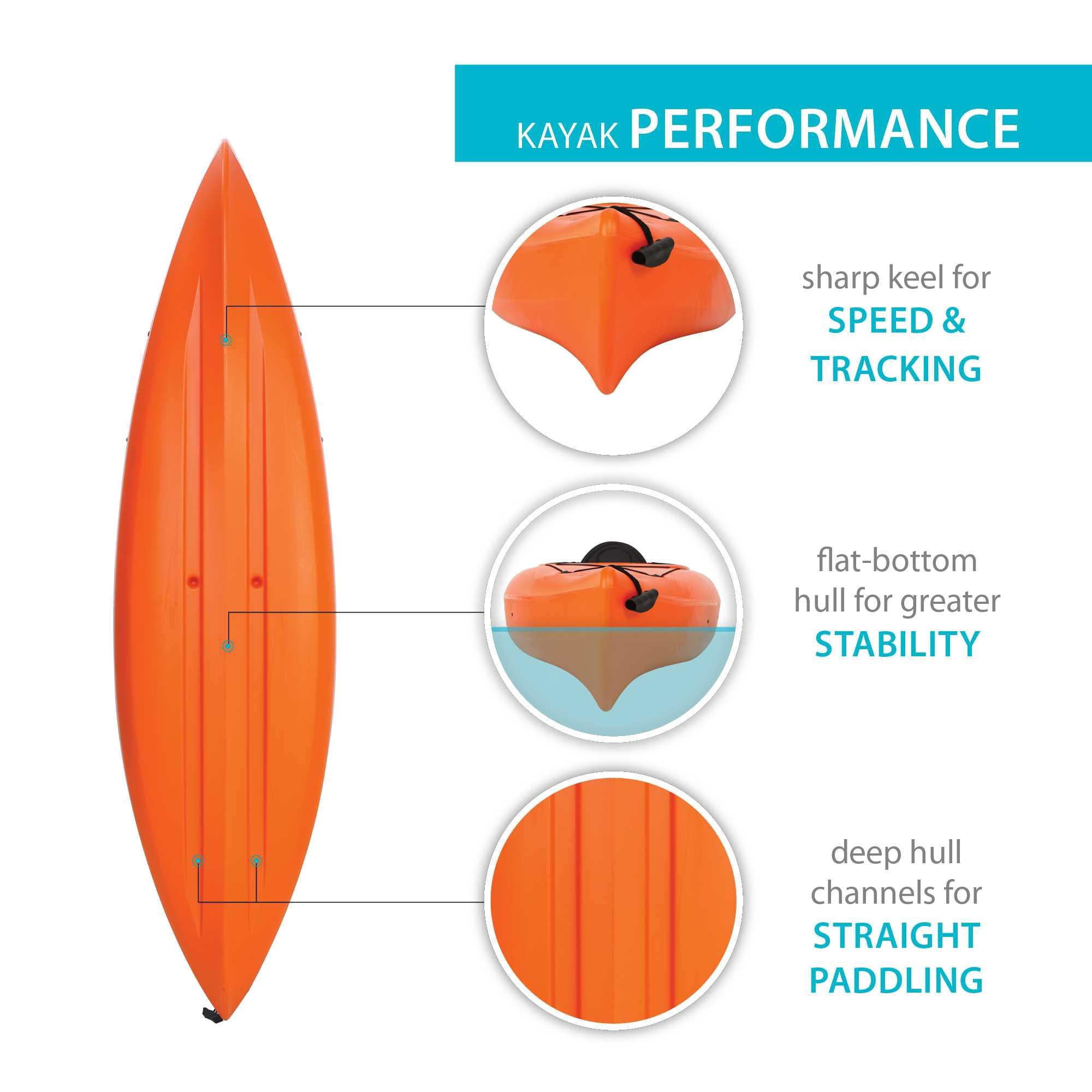 Lifetime Guster 10 Sit-Inside Kayak- Orange (90490)