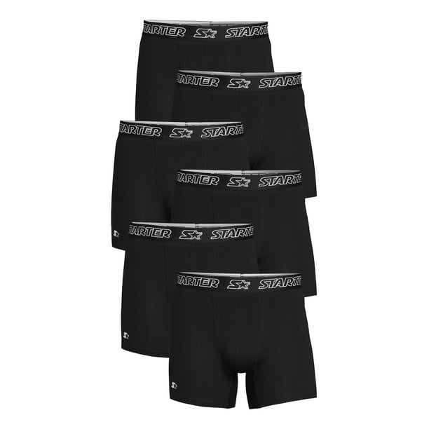 Starter Men's Cotton Stretch Boxer Briefs, 6Pack