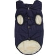 thumbnail image 1 of Chaqueta cálida para perros con forro polar de 2 capas para cachorros en clima frío de invierno, abrigo suave a prueba de viento para perros pequeños, azul L-8-11kg, 1 of 5