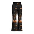 thumbnail image 4 of DISNIMO Halloween Pumpkin Girls Flare Leggings 13-14t Cute Bell Bottoms for Girl Yoga Pants for Gym Dance Athletic Pants Bootcut Yoga Pants for Kids Workout Bell Bottoms, 4 of 7