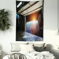 thumbnail image 4 of Outer Space Tapestry, Earth Scene from a Space Plane Runway Gate Globe Galaxy Up to Stars Picture, Wall Hanging for Bedroom Living Room Dorm Decor, 60W X 80L Inches, Multicolor, by Ambesonne, 4 of 5