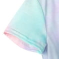 thumbnail image 6 of Arshiner Girls Casual Tie Dye Short-Sleeve T-Shirt Cute Print Summer Blouse for Girls Twist Front Tunic Tee Tops, 6 of 8