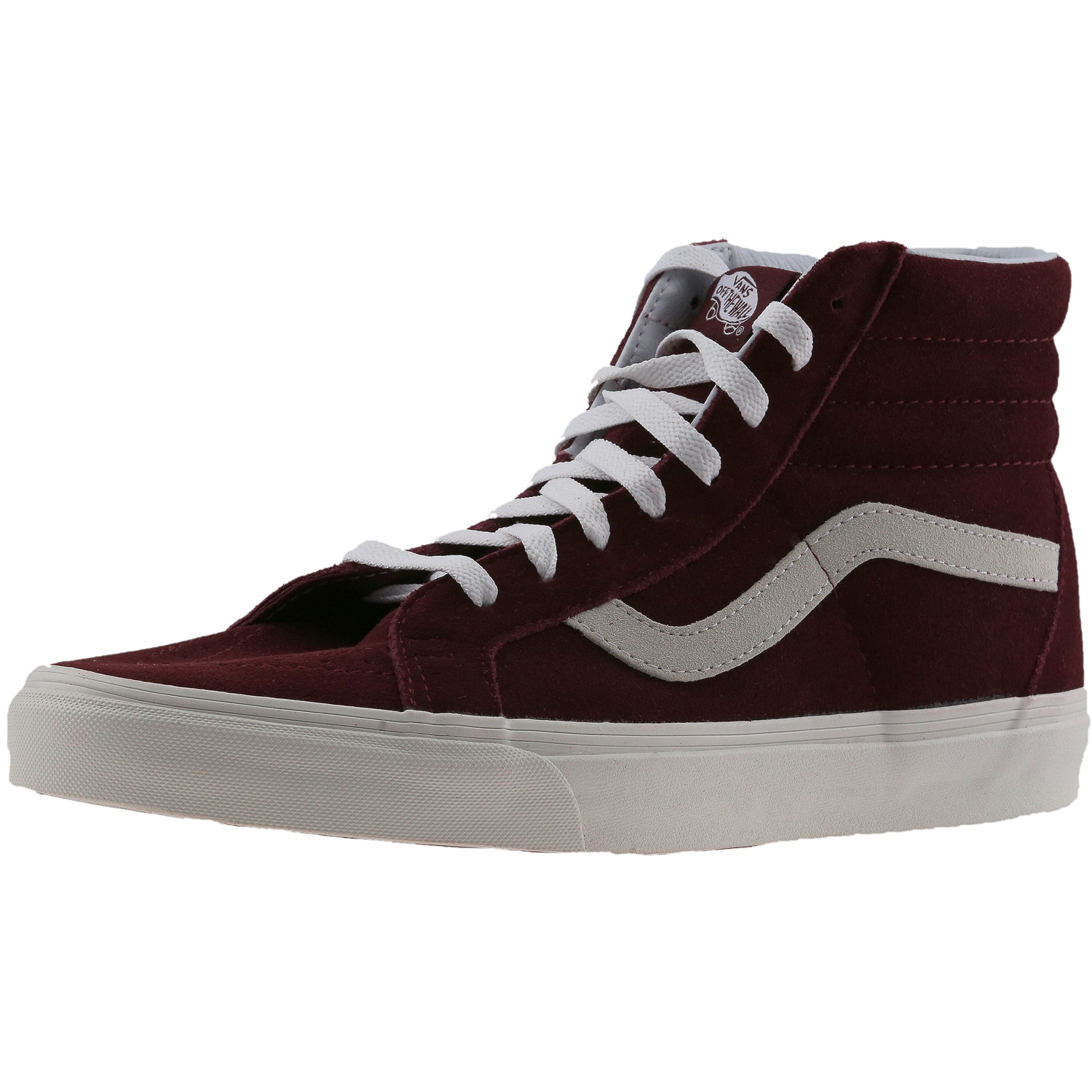 Vans Sk8-Hi Reissue Vintage Windsor Wine / Blanc High-Top Suede ...