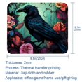 thumbnail image 5 of Crow Desk Pad Mouse Mat Desk Mat - Square 8.3x9.8 Inch Non-Slip Rubber Bottom Printed, Suitable for Office and Gaming, 5 of 6