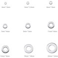 thumbnail image 3 of 800 Pcs Rondelles Plates en Acier Inoxydable, Assortiment M2 M2.5 M3 M4 M5 M6 M8 M10 M12 avec Boîte de Rangement Scellée, 3 of 7