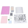thumbnail image 2 of Spptty Making Kit,Carving Rubber Stamps,Carving Rubber Kit DIY Handicraft Soft Rubber Carving Knife Storage Box A5 Purple Pad Kit Making Set, 2 of 8