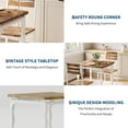 thumbnail image 3 of 3-Piece Small Space Dining Set for 2 - Compact Kitchen/Apartment Table & Chairs with Stylish Spiral Legs, 3 of 6