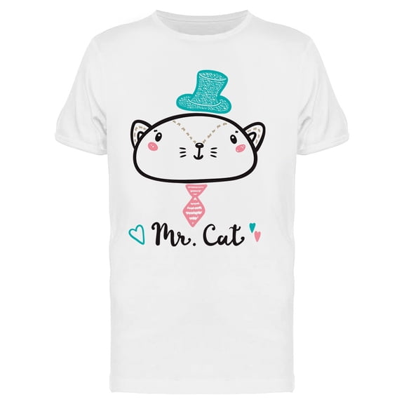 Mr Cat With Hat Tee Men's -Image by Shutterstock