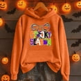 thumbnail image 2 of Hoodies Women Pullover Halloween Hoodies Pullover Sweatshirt Long Sleeve Streetwear Womens Sweatshirts Trendy Orange XXL, 2 of 4