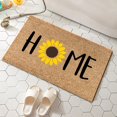 thumbnail image 6 of LHWEN 1PCS Summer Floor Mats Holiday Welcome Door Mats Non-Slip Polyester Beach Themed Entrance Mat Rubber Padded Grip Low-Profile Design Indoor Outdoor Decor Santa Snowflakes Festive Decoration Back, 6 of 9