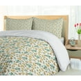 thumbnail image 5 of Ambesonne Botanical Duvet Cover Sets, Herbs Flourishing Flowers, 2-King, Ivory Seafoam, 5 of 7