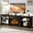 Dark Rustic Oak, variant on VINGLI Fireplace TV Stand up to 80 inch TVs, Farmhouse Entertainment Center with Electric Fireplace Heater & Adjustable Shelves, Fireplace Media Console Table, Living Room