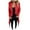 Red, variant on Lindreshi Shackets for Women Fall Women Long Sleeve Hairy Open Front Short Cardigan Suit Jacket Solid Long Coat