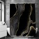 thumbnail image 1 of Cortina de ducha de mármol negro, cortina de ducha con efecto dorado y gris, cortina de baño pequeña antimoho, cortina de baño de tela de poliéster lavable e impermeable, 1 of 5