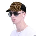 thumbnail image 5 of Men Women Old Colombian Flag Stripes Trucker Hat Snapback Mesh Baseball Cap, 5 of 7