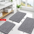 thumbnail image 2 of Simmore Bathroom Rugs 30x20, Ultra Absorbent Chenille Bath Mat, Non Slip Machine Washable Bath Rugs for Tub, Shower Floor, Grey, 2 of 6