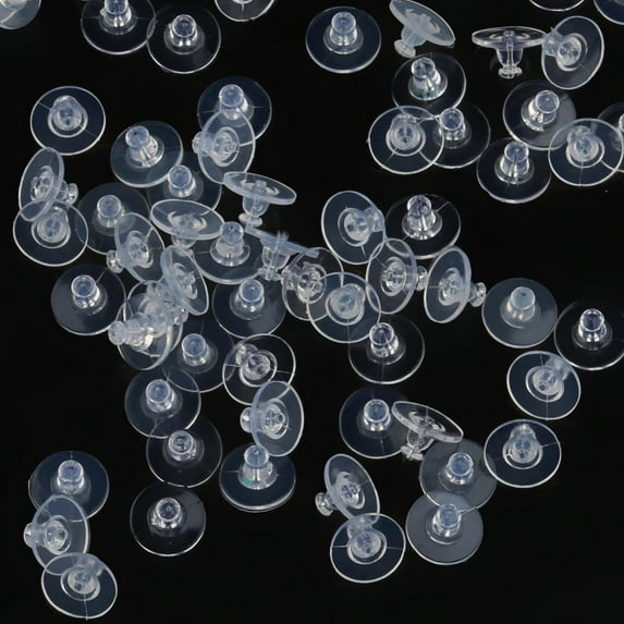 500 Pieces Ear Backs Transparent Stoppers Replacement