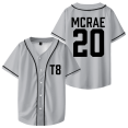 thumbnail image 1 of Tate McRae 20 Merch T8 Maillot de Baseball Femmes Hommes Col en V Manches Courtes Vêtements de Rue, 1 of 2