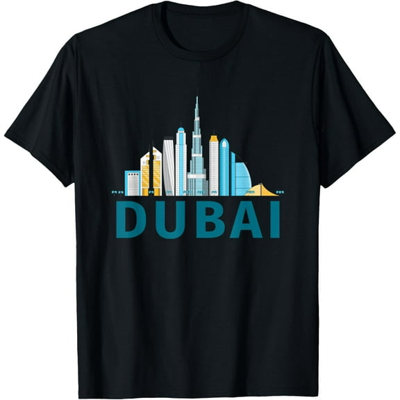 t-shirt Dubai United Arab Emirates - Burj Khalifa City Skyline T-Shirt mens，black，women，funny，men，journey，Crew Neck, Short Sleeve,printing
