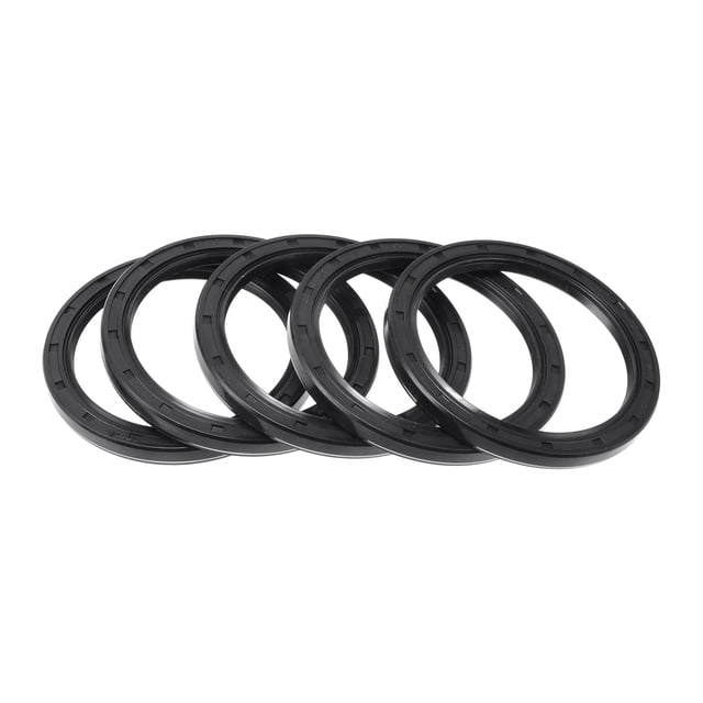 Sello de aceite universal Unique Bargains TC de doble labio con resorte de acero, anillo de sello de eje rotativo 72x90x8mm, caucho nitrilo de alta presión negro, 5 piezas