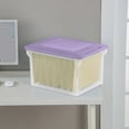 Sterilite File Box Plastic, Lavender Sky