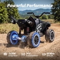 thumbnail image 5 of Hikiddo 24V ATV Kids 4 Wheeler, Spider Electric Four Wheeler for Kids Ride on Toy, 16" Extended Seat - Black, 5 of 9