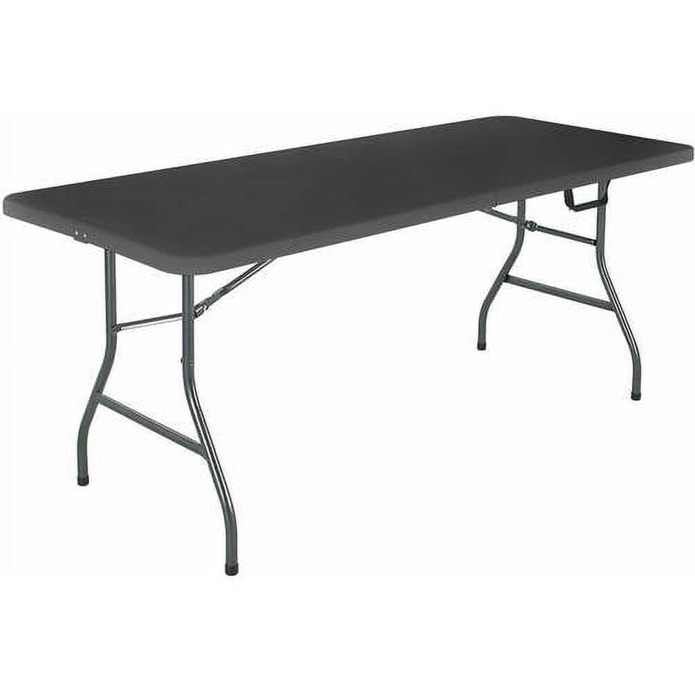 (2 pack) Cosco 6 Foot Premium Folding Table, Black
