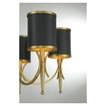 thumbnail image 6 of Matte Blackith Warm Brass Five Light Chandelier from the Quincy Collection, 6 of 6