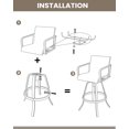 thumbnail image 7 of Pellebant Set of 2 Outdoor Swivel Bar Stools Patio Aluminum Bar Chairs in White, 7 of 7