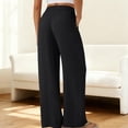 thumbnail image 5 of RFQWOVSR Women's High Waist Drawstring Wide Leg Linen Pants with Pockets Loose Fit Casual Summer Trousers XXL, 5 of 5