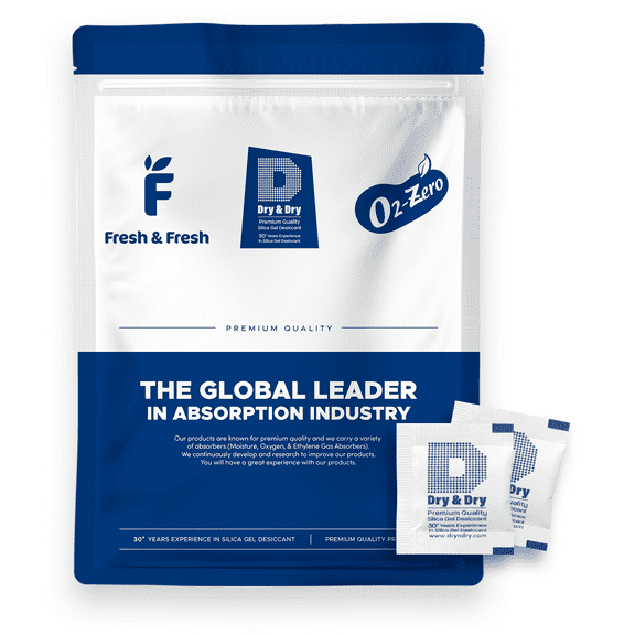 1 Gram [250 Packs] "Dry & Dry" Premium Silica Gel Packets Desiccant Dehumidifiers - Rechargeable Paper (FDA Compliant)