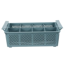 OUNONA Grey Plastic Cutlery Basket for Kitchen with 8 Compartments and Ample Space 8.5"x6.3"x3.1"