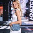 thumbnail image 4 of Sunyuer Washed Denim Crossbody Bag for Women, Vintage Multi Pocket Shoulder Handbag, Casual Lightweight Large Capacity Messenger Bag, Adjustable Strap Daily Travel Purse, 4 of 8