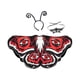 thumbnail image 3 of Disfraz de de polilla para Halloween, accesorios fotográficos para fiestas de disfraces, cumpleaños y festivales. Rojo Blanco Negro, 3 of 8