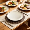 thumbnail image 6 of Handwoven Hollow Round Table Mat Heatproof Placemat, Paper Rope Dining Table Protector Decorative Pad, 12.99", Topliu, 6 of 6
