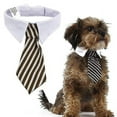thumbnail image 2 of Collier Nœud Papillon Rayé pour Chien et Chat, Collier Ajustable de Noël pour Chat, 2 of 5