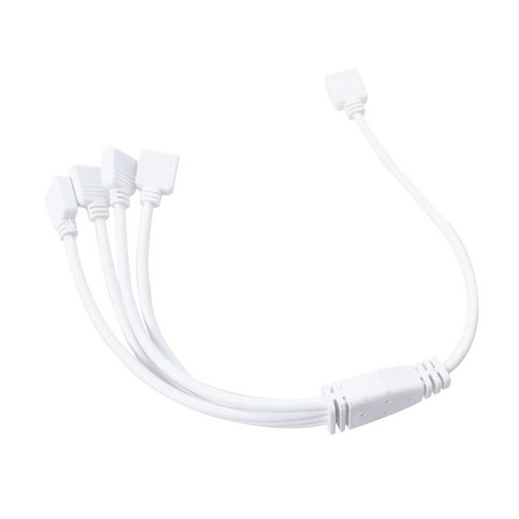 ORDDIART 2PCS Set Electrical Block Strip Connectors 4 Pin LED Strip Splitter Cables for RGB Light Strip Plastic Metal