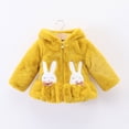 thumbnail image 2 of Fesfesfes Hooded Jackets Toddler Girls Solid Color Thicken Plush Cute Flowers Rabbit Ears Winter Thick Coat Cloak Clearance, 2 of 6