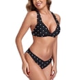 thumbnail image 6 of RELLECIGA Women's V Neck Bikini Set Wave Triangle Top Cheeky Two Piece Bathing Suits, 6 of 10