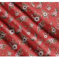 thumbnail image 3 of Soimoi Orange Cotton Poplin Fabric Deer & Freesia Floral Print Fabric By the Yard 42 Inch Wide, 3 of 7
