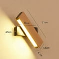 thumbnail image 2 of Aplique LED, 4W 400LM Aplique de Madera para Interiores Giratorio de 360 °, Lámpara de Pared Blanca cálida de 3000K para Dormitorio, Sala de Estar, Oficina, Pasillo, 2 of 5