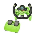 thumbnail image 2 of figatia Steering Wheel Set Kids Driving Playset with Pedal Multifunction Music Light Toy Green, 2 of 9